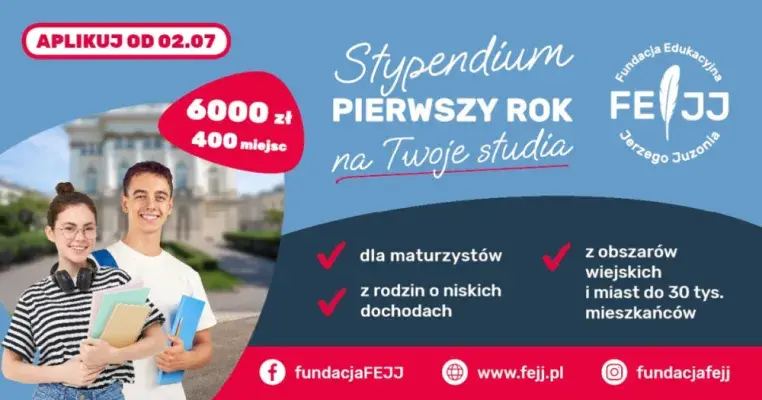 informacja o stypendium dl osób rozpoczynających pierwszy rok studiów