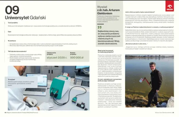 Fundacja ORLEN dla Pomorza opublikowała raport o bioróżnorodności „Wspólnie dla Bałtyku i Wisły”
