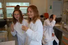 Warsztaty chemiczne dla uczniów z VII klasy, z Gdańskiej Szkoły Podstawowej "Lingwista"