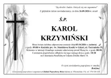  zmarł  dr hab. Karol Krzymiński, prof. UG
