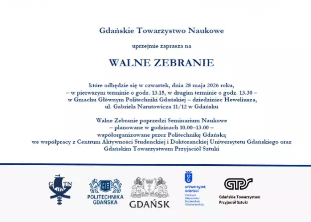 Seminarium Naukowe i Walne Zebranie Gdańskiego Towarzystwa Naukowego